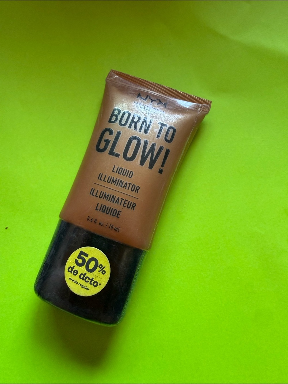 NYX Born to Glow! Liquid Illuminator Pure Gold Glow Travel 0.5 fl oz LI03